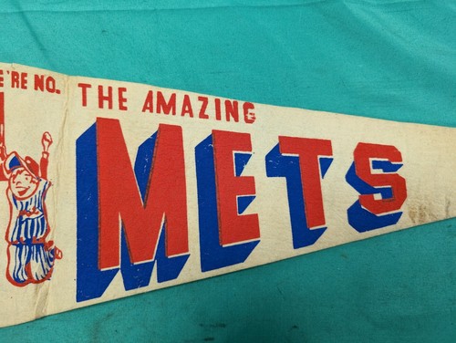 1969 New York Mets We're No. 1 NLC Full Size 30" Pennant With Photo - Picture 3 of 7