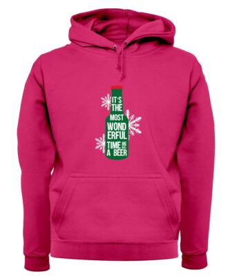 Most Wonderful Time For Beer - Adult Hoodie / Sweater - Christmas Lager Ale Home