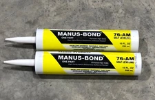 Qty.2 Manus Bond 76-AM Self Leveling Elastomeric Adhesive/Sealant Black 10Fl/Oz