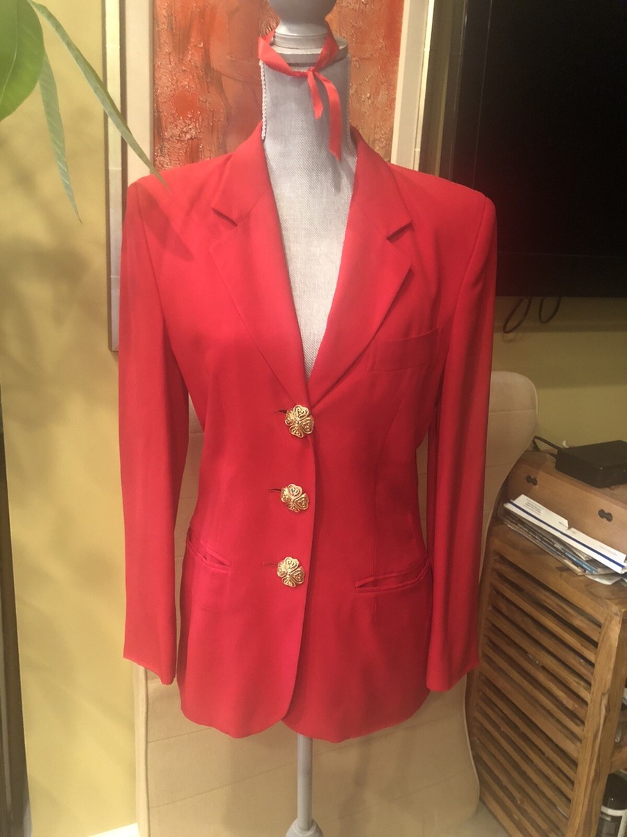 Moschino Classic Red Tailored Jacket sz 10- Made in Italy | eBay