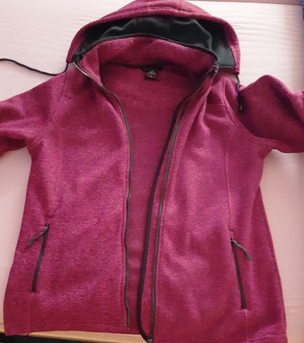 Damen Strick-Fleece-Jacke Gr. L/40 mit abzippbarer Kapuze - Bild 3 von 14