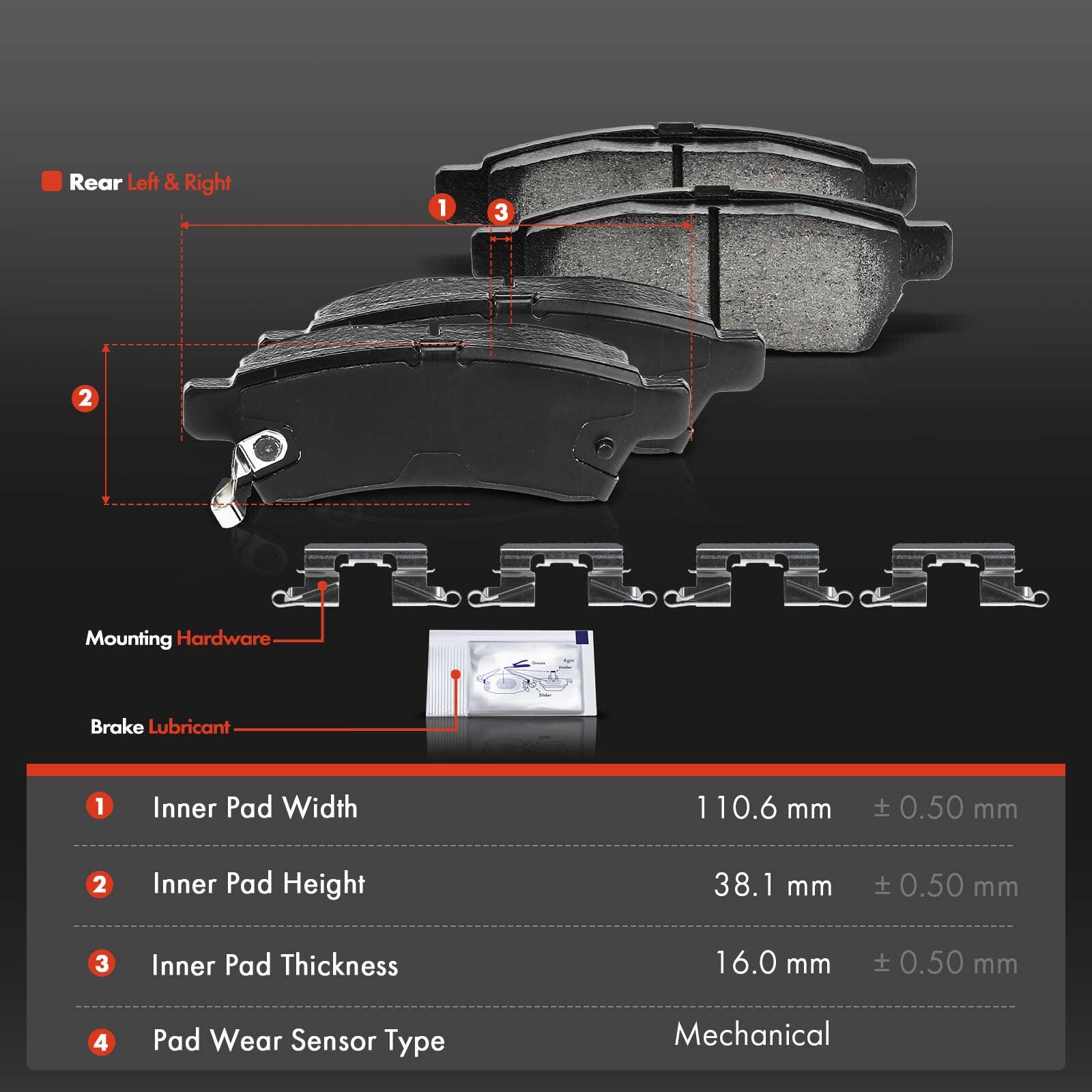 6pcs Brake Calipers + Brake Pads for Nissan Xterra 0515 Frontier