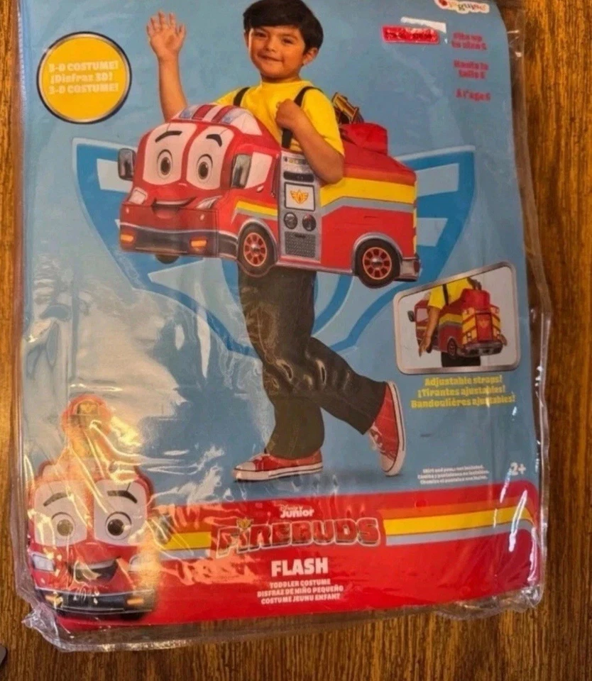 Flash 3D автомобиля Disney пожарные машины Хэллоуин ребенка ясельного возраста костюм - Изображение 3 из 4