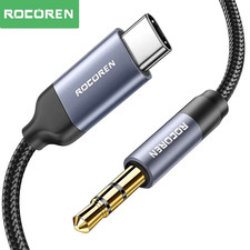 1M 3.5mm Jack AUX to Type C Cable Cord Car Audio For New iPhone and Android