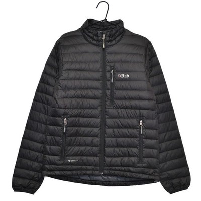 Rab Pertex Down Feather Microlight Puffer  Men s Black Full Zip Jacket Size S