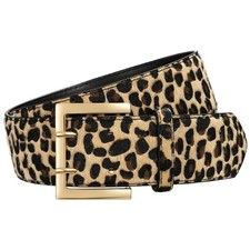 Women Wide Leather Belt for Dresses Jeans Fashion Gold Buckle Ladies Waist Th...