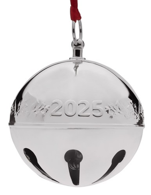 #ad Wallace Annual Silver Plate Sleigh Bell Ornament 2025 55th Edition NIB $39.94