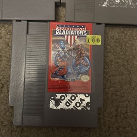 NES Game Cartridges Lot Of 3 Mario Volleyball American Gladiators