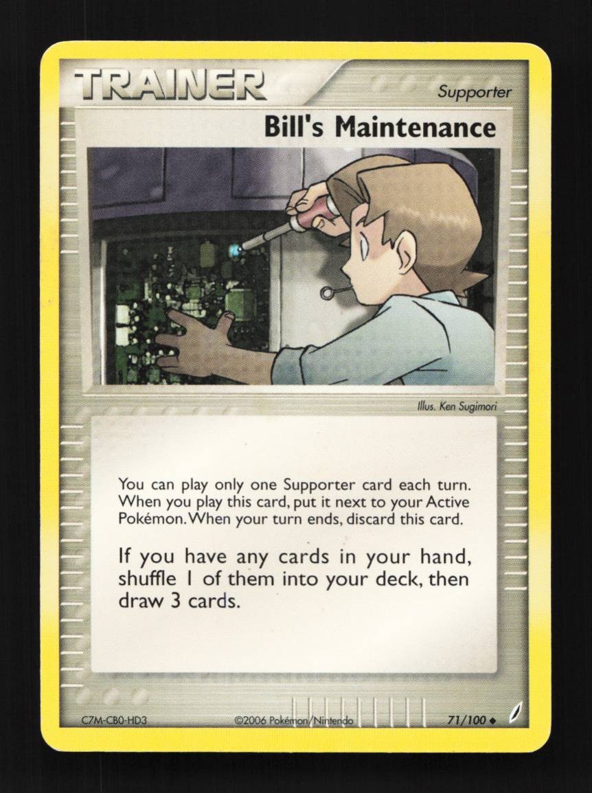Bill's Maintenance 71/100 MP EX Crystal Guardians English Pokemon Card TCG