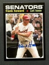 2012 Topps Archives Fan Favorites Auto Frank Howard #FFA-FH Auto 1971 Design