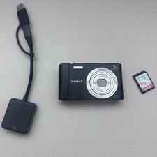 Sony Cyber-shot DSC-W800 20.1 MP 5x Optical Zoom Digital Camera Black Tested