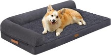 Small Orthopedic Dog Bed Couch With Waterproof and 30"L x 20"W x 7"Th, grey