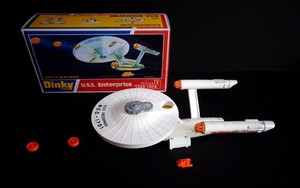 Dinky No.358 Star Trek USS Enterprise 1976 with Shuttle craft, 2 Photons & Box