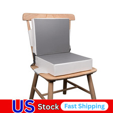 Booster Seat for Kitchen Chair, Upgraded 2Pcs PU Washable Straps Safety Buckle K