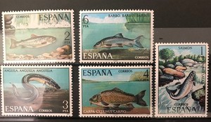 Spain Scott # 2031-35 Fish MNH