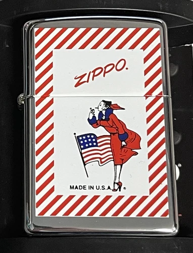 ZIPPO 2004 WINDY MADE IN U.S.A. POLISHED CHROME LIGHTER UNFIRED IN BOX K708