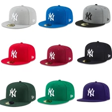 New York Yankees NYY MLB BASIC New Era 59FIFTY Fitted Cap -5950 Baseball Hat NWT