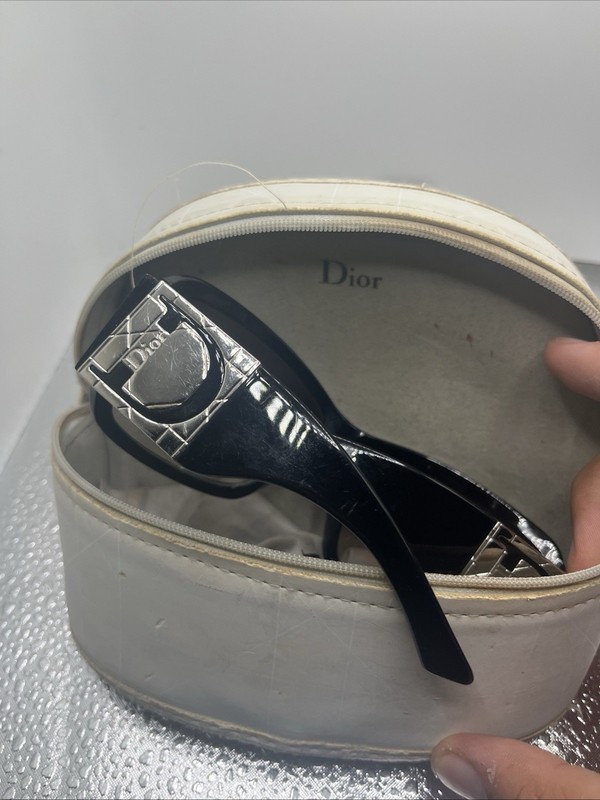 Authentic used  Early’2000s Vintage Black Christian Dior Sunglasses. 