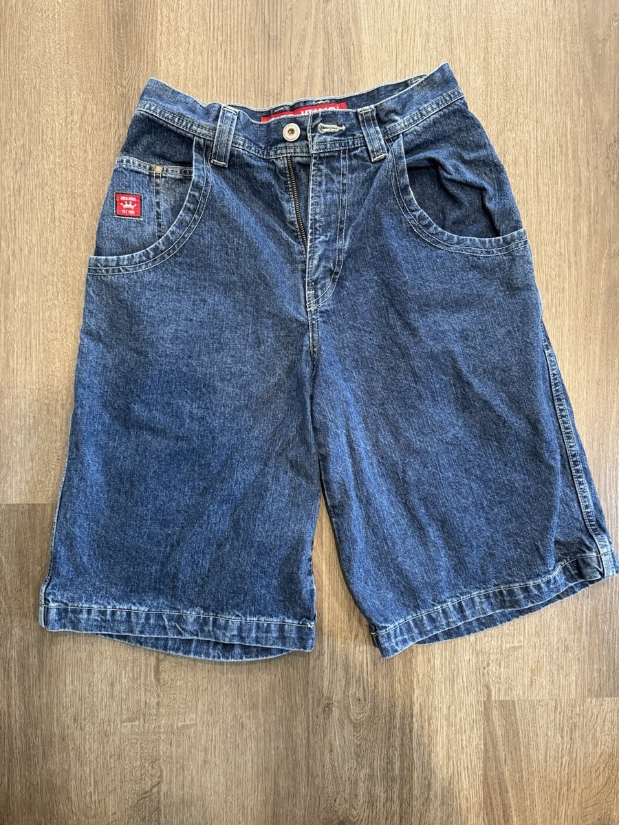 Y2K Baggy Fit JNCO Denim Shark 8-Ball Skater Shorts Size 28 | eBay
