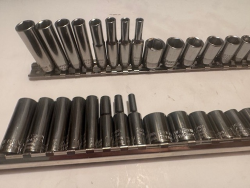 NUEVO - CRAFTSMAN 53 piezas 1/4 Drive SAE y trinquete métrico + enchufes profundos y estándar+ - Imagen 5 de 10