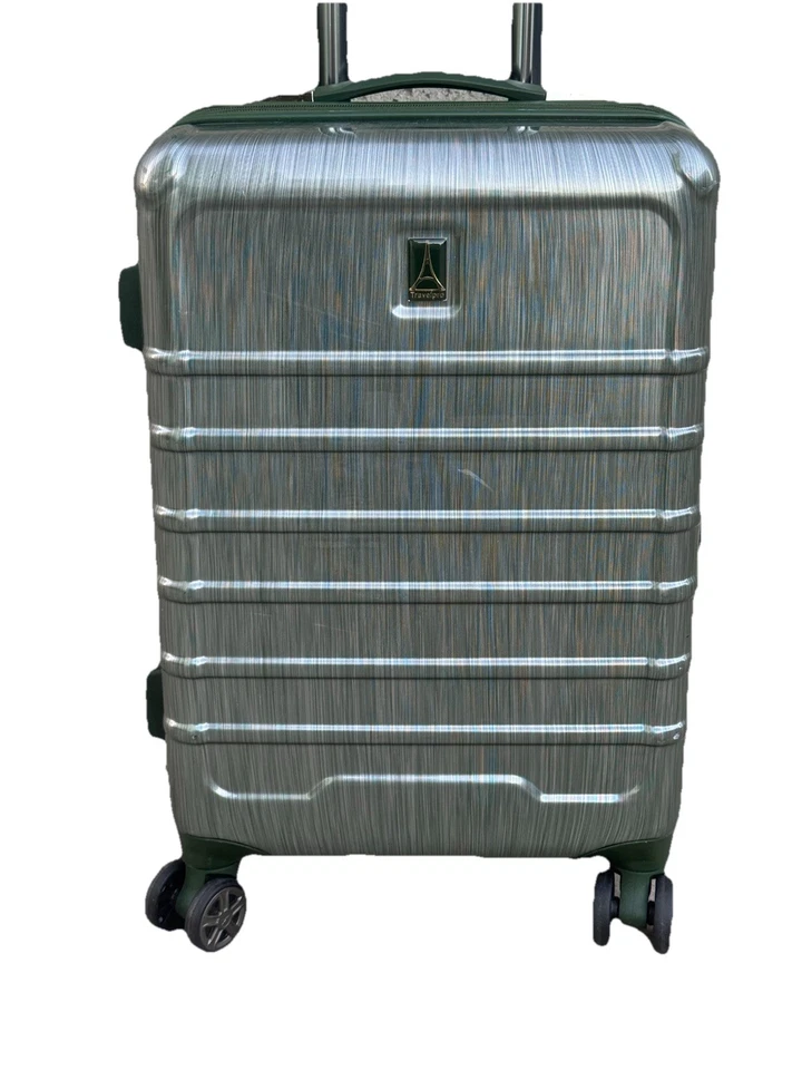 Travelpro Rollmaster Hardside Carry-On Luggage Suitcase Spinner Green 22" USED - Image 2 of 4