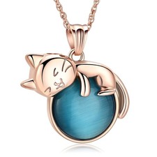 Urn Necklace for Ashes Cat Moonstone Cremation Jewelry for Pet Human Stainless S