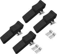 4 Pcs Flexible Rubber Draw Latch, Black Soft Over Center Thermoplastic Elasto...