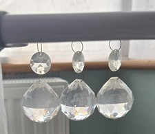 Vintage Crystal Drop Ball Glass Round Prisms available in Packs of 5