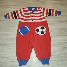 Vintage Buster Brown Infant Romper Sports Themed Baby Boy Size 12 Months A1