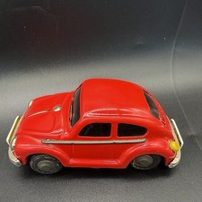 Vintage MF 146 VW Beetle Tin Toy Car Red Friction Power Volkswagen Bug China 5