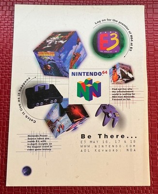 N64 E3 Be There Nintendo Print Ad Poster Art 8 x 10.5 