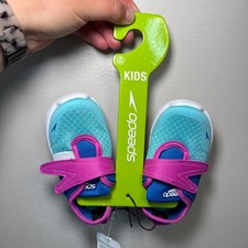 Speedo Shore Explore 2.0 Kids Water Shoes Blue Pink Size S 5-6 NEW