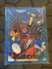 2024 SkyBox Marvel Masterpieces 92 Platinum Magneto #49 Blue Traxx