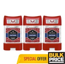 Old Spice Captain Gel Deodorant 48H Sweat Protection Anti-White Marks 3-Pack