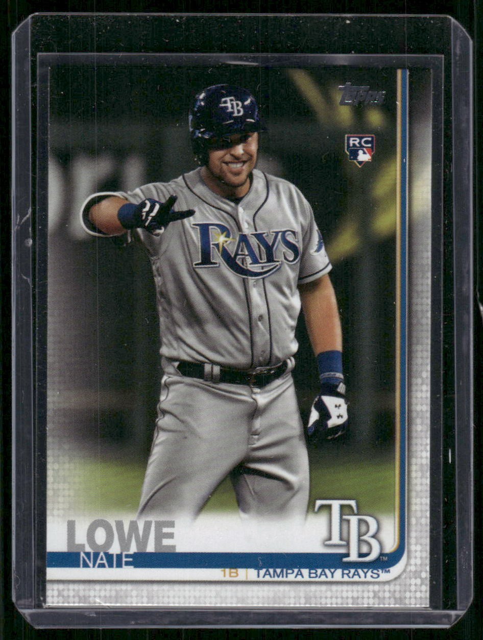 2019 Topps Update NATE LOWE US291 Rookie Card Image Variation SP Rangers