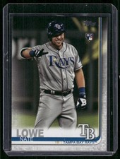 2019 Topps Update NATE LOWE US291 Rookie Card Image Variation SP Rangers. rookie card picture