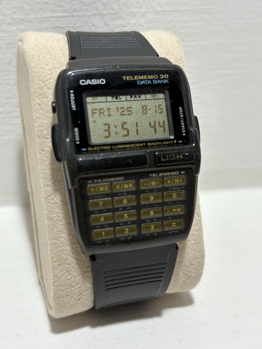 Vintage Casio Telememo 30 Data Bank DBC-30 1253 Calculator Watch Japan Rare
