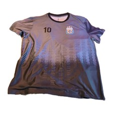Large Argentina Lionel Messi AFA #10 Gray T Shirt NWT soccer football