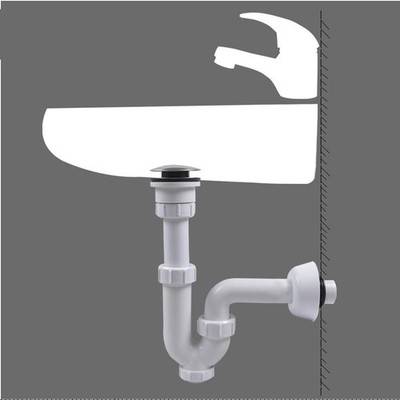 Becken Ablaufset mit 304 SS Geh?use PP Geh?use und Push Up Wasserdichtung Desi