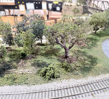 Two Model Railroad Scenery Diorama Foreground Quality Trees