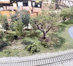 Two Model Railroad Scenery Diorama & Foreground Quality Trees