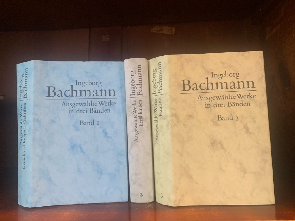 Ausgewählte Werke in drei Bänden. 3 Bände. Bachmann, Ingeborg: - Bachmann, Ingeborg