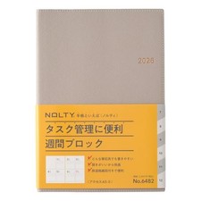 NOLTY Planner 2026 A5 Weekly Access 5 Gray 6482 Starts December 2025 