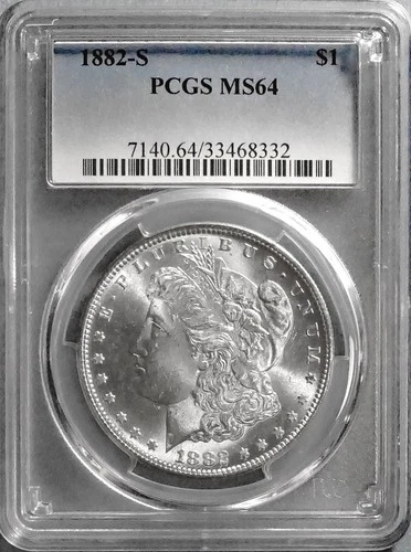 1882-S $1 Morgan Silver Dollar PCGS MS 64/San Francisco Mint/Beautiful Coin