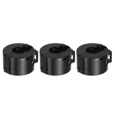 3 Pcs Ferrite Filter Ring Core Cable Clip ID 11.5mm with Base, Black