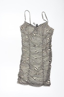 H&M Divided Bodycon-Damenkleid Mehrfarbig Größe 8 U-Ausschnitt