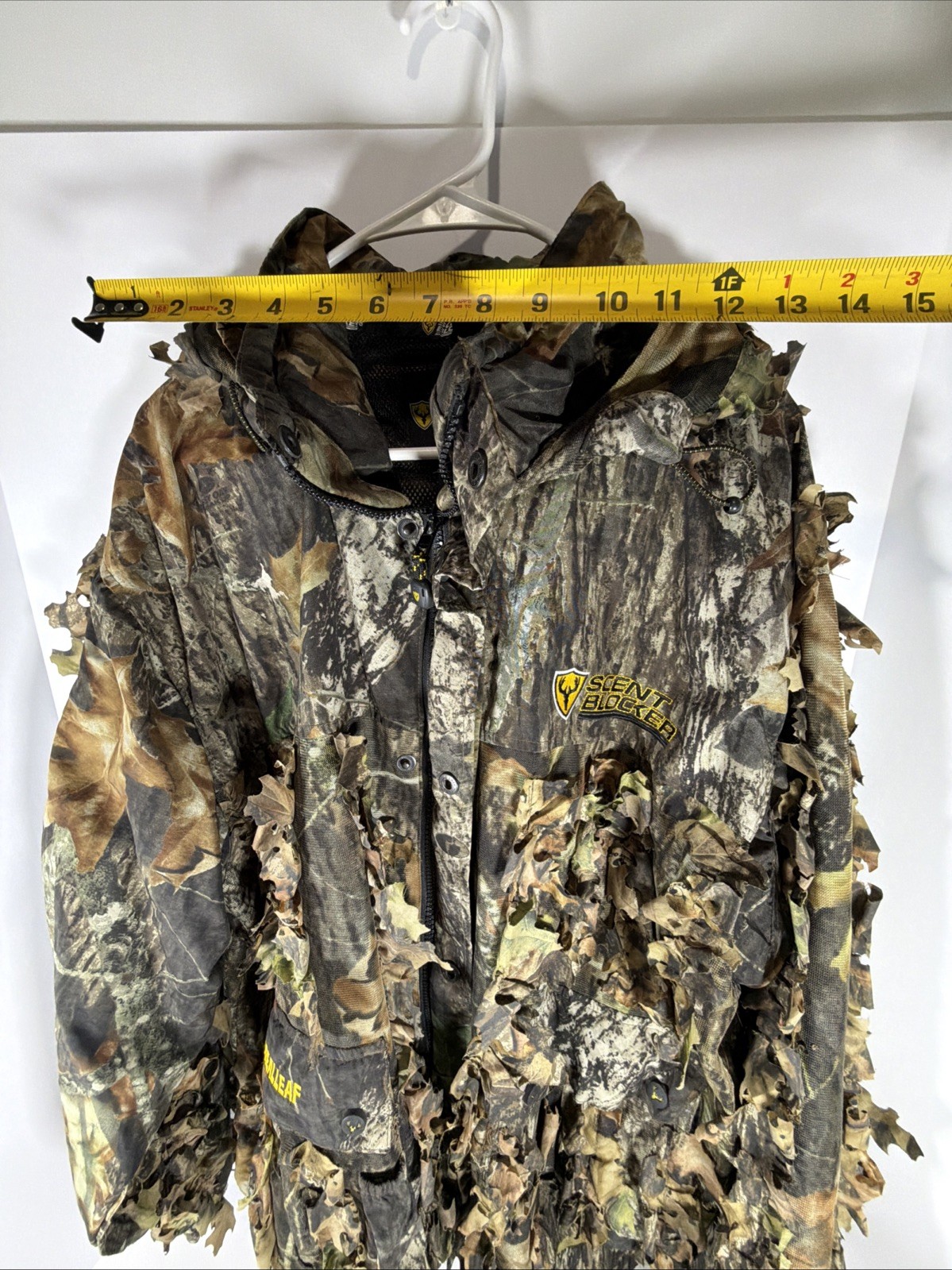 Scent Blocker 3D Leafy Camo Hunting Jacket Mens Size L Scentblocker Concealment