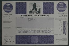 Wisconsin Gas Company 1975  90 Shares