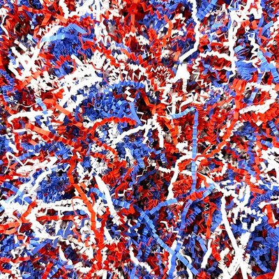 Red White and Blue Crinkle Paper 1 lb Patriotic Easter Grass Gift Basket Filler