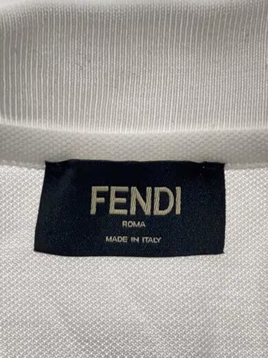 FENDI/FF Placket/Polo Shirt/M/Cotton/White/FY0985 AAON thumbnail 3